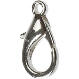 Karbinhake, L: 18 mm, försilvrad, 4 st./ 1 förp. [HOB-613131]