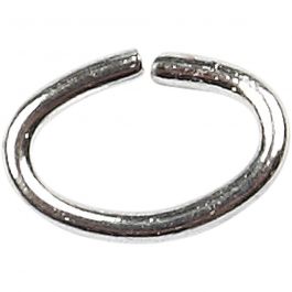 Ovala ringar, tjocklek 0,7 mm, försilvrad, 50 st./ 1 förp. [HOB-613750]