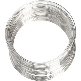 Memorywire, Dia. 6 cm, tjocklek 0,8 mm, försilvrad, 1 st. [HOB-61503]