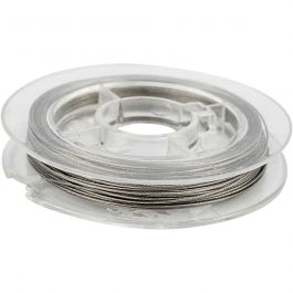 Smyckeswire, tjocklek 0,38 mm, silver, 10 m/ 1 rl. [HOB-61520]
