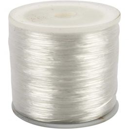 Elastisk smyckestråd, flat, tjocklek 1 mm, 100 m/ 1 rl. [HOB-61534]