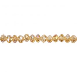 Facettpärlor, topaz, stl. 5x6 mm, Hålstl. 1 mm, 100 st./ 1 förp. [HOB-61668]