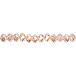 Facettpärlor, stl. 5x6 mm, Hålstl. 1 mm, rosa, 100 st./ 1 förp. [HOB-61673]