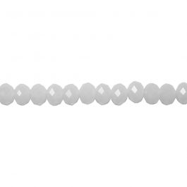 Facettpärlor, stl. 5x6 mm, Hålstl. 1 mm, frost, 100 st./ 1 förp. [HOB-61688]