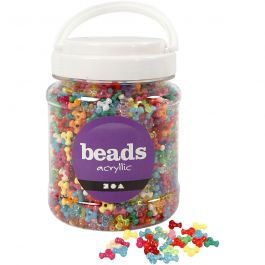 Snurrmix, Dia. 10 mm, Hålstl. 2 mm, mixade färger, 385 g, 700 ml/ 1 burk [HOB-61776]