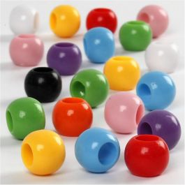Kongopärlor, Dia. 10 mm, Hålstl. 4,5 mm, 65 g, 110 ml/ 1 förp. [HOB-618350]