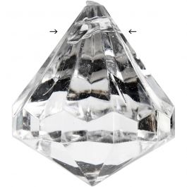 Prismor, stl. 27x30 mm, Hålstl. 2,5 mm, blank transparent, 8 st./ 1 förp. [HOB-636850]