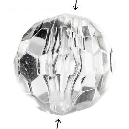 Prismor, stl. 12 mm, Hålstl. 1,2 mm, blank transparent, 77 st./ 1 förp. [HOB-636890]