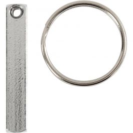 Nyckelringskit, stl. 40x5 mm, 6 st./ 1 förp. [HOB-67544]