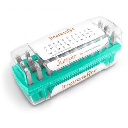  Embossing Stamps, Small letters and characters, 3 mm, Font: Juniper , 33 pc, 1 set [HOB-67557]