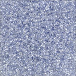 Rocaillepärlor, Dia. 1,7 mm, stl. 15/0, Hålstl. 0,5-0,8 mm, ljusblå, 25 g/ 1 förp. [HOB-686770]