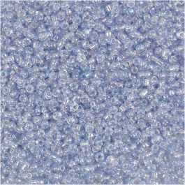 Rocaillepärlor, Dia. 1,7 mm, stl. 15/0, Hålstl. 0,5-0,8 mm, ljusblå, 25 g/ 1 förp. [HOB-686790]