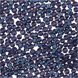 Rocaillepärlor, Dia. 1,7 mm, stl. 15/0, Hålstl. 0,5-0,8 mm, lila, 25 g/ 1 förp. [HOB-686810]