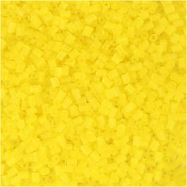 Rocaipärlor 2-cut, Dia. 1,7 mm, stl. 15/0, Hålstl. 0,5 mm, transparent gul, 25 g/ 1 förp. [HOB-687780]
