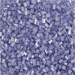 Rocaipärlor 2-cut, Dia. 1,7 mm, stl. 15/0, Hålstl. 0,5 mm, transparent lila, 25 g/ 1 förp. [HOB-687840]