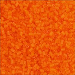 Rocaipärlor 2-cut, Dia. 1,7 mm, stl. 15/0, Hålstl. 0,5 mm, transparent orange, 25 g/ 1 förp. [HOB-687860]