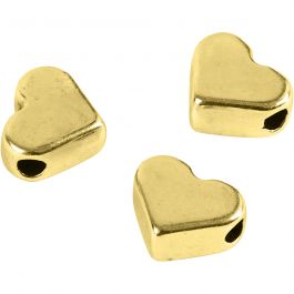 Ledpärlor, stl. 5,5x7 mm, Hålstl. 1 mm, förgylld, 3 st./ 1 förp. [HOB-69092]