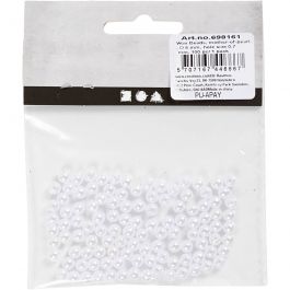 Vaxpärlor, Dia. 5 mm, Hålstl. 0,7 mm, pärlemor, 100 st./ 1 förp. [HOB-698161]