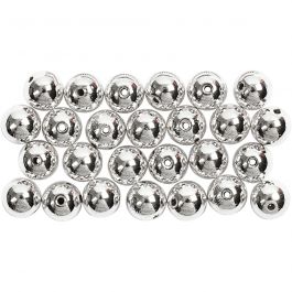 Vaxpärlor, Dia. 8 mm, Hålstl. 1 mm, silver, 50 st./ 1 förp. [HOB-698241]