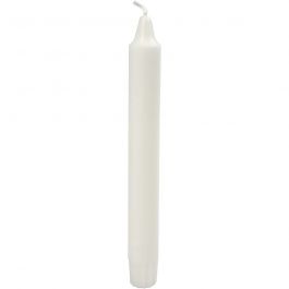 Kronljus, H: 20 cm, Dia. 23 mm, vit, 30 st./ 1 förp. [HOB-73632]