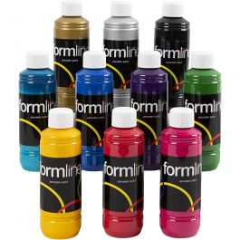 Porslinsfärg, mixade färger, 10x250 ml/ 1 förp. [HOB-744358]