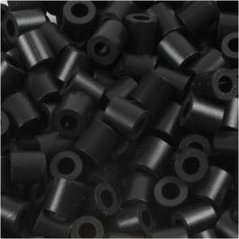 Rörpärlor, stl. 5x5 mm, Hålstl. 2,5 mm, medium, sort (32220), 1100 st./ 1 förp. [HOB-751010]