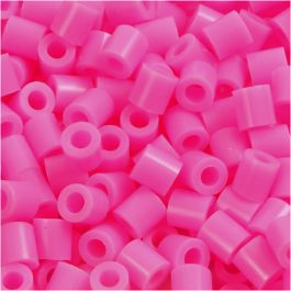 Rörpärlor, stl. 5x5 mm, Hålstl. 2,5 mm, medium, rosa (32222), 1100 st./ 1 förp. [HOB-751020]