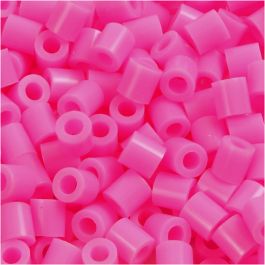 Rörpärlor, stl. 5x5 mm, Hålstl. 2,5 mm, medium, rosa (32222), 6000st./ 1 förp. [HOB-751021]