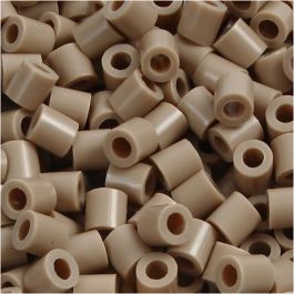 Rörpärlor, stl. 5x5 mm, Hålstl. 2,5 mm, medium, beige (32248), 1100 st./ 1 förp. [HOB-751060]