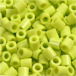 Rörpärlor, stl. 5x5 mm, Hålstl. 2,5 mm, medium, lime (32241), 1100 st./ 1 förp. [HOB-751090]