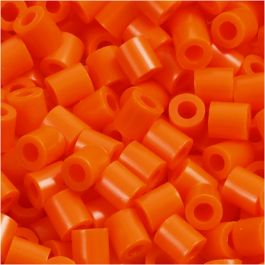 Rörpärlor, stl. 5x5 mm, Hålstl. 2,5 mm, medium, orange klar (32233), 1100 st./ 1 förp. [HOB-751130]
