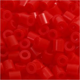 Rörpärlor, stl. 5x5 mm, Hålstl. 2,5 mm, medium, ljusröd (32225), 1100 st./ 1 förp. [HOB-751190]
