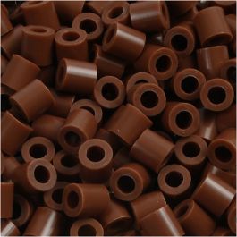 Rörpärlor, stl. 5x5 mm, Hålstl. 2,5 mm, medium, chocolate (32249), 1100 st./ 1 förp. [HOB-751270]