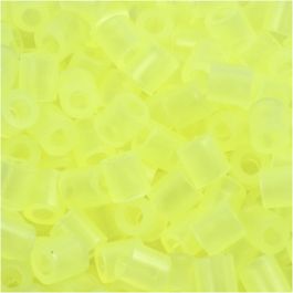 Rörpärlor, stl. 5x5 mm, Hålstl. 2,5 mm, medium, neongul (32223), 6000 st./ 1 förp. [HOB-751281]