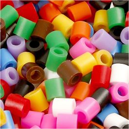 Rörpärlor, stl. 5x5 mm, Hålstl. 2,5 mm, medium, standardfärger, 1100 mix./ 1 förp. [HOB-75223]