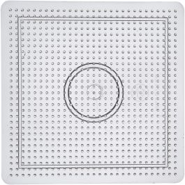 Pärlplattor, stl. 14,5x14,5 cm, medium, klar, 1 st. [HOB-753010]
