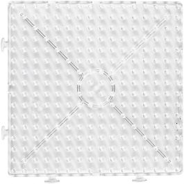 Pärlplattor, stor ihopsättningsbar kvadrat, stl. 15x15 cm, JUMBO, klar, 1 st. [HOB-75322]