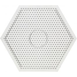 Pärlplattor, stor sexkantig, stl. 15x15 cm, medium, klar, 1 st. [HOB-755900]
