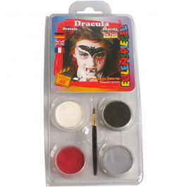 Eulenspiegel Ansiktsfärg - sminkset , Dracula, mixade färger, 1 set [HOB-76104]