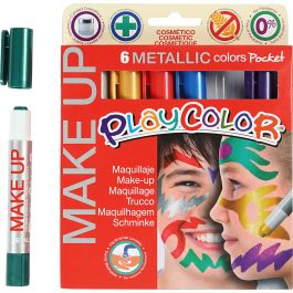 Playcolor Make up, metallic, mixade färger, 6x5 g/ 1 förp. [HOB-76301]