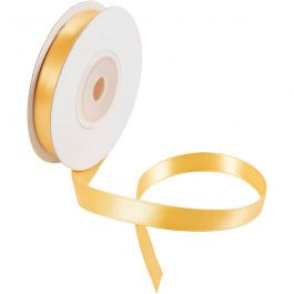 Satinband, B: 10 mm, gul, 10 m/ 1 rl. [HOB-780114]