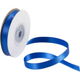 Satinband, B: 10 mm, blå, 10 m/ 1 rl. [HOB-780154]