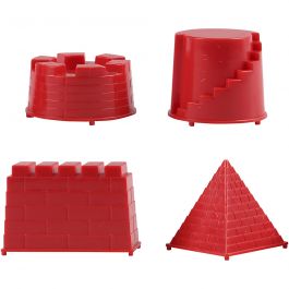 Sandformar, riddarborg, stl. 5,5-8,5 cm, 4 st./ 1 förp. [HOB-78274]