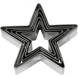 Utsticksform, stjärna, stl. 8 cm, 5 st./ 1 förp. [HOB-782881]
