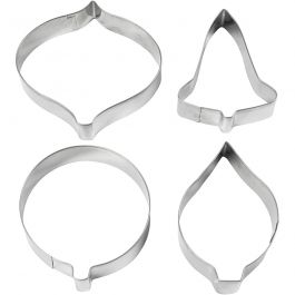 Utsticksform, klocka, kula, droppe, prisma, H: 8 cm, 4 st./ 1 förp. [HOB-782887]