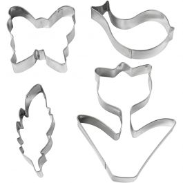 Utsticksform, blomma, fågel, fjäril, fjäder, H: 11 cm, 4 st./ 1 förp. [HOB-782889]