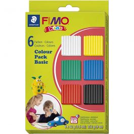 FIMO® Kids Clay, standardfärger, 6x42 g/ 1 förp. [HOB-78536]