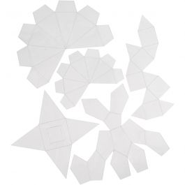 Gjutformar, geometriska former, H: 6-13 cm, transparent, 5 st./ 1 förp. [HOB-78644]