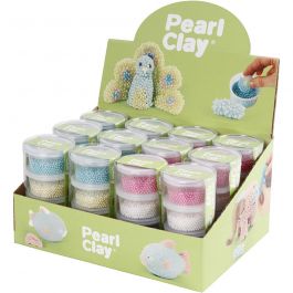 Pearl Clay®, mixade färger, 12 set/ 1 förp. [HOB-78719]