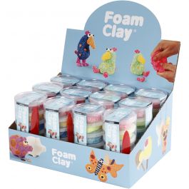 Foam Clay® , glitter färger, metallicfärger, 12 set/ 1 förp. [HOB-78720]